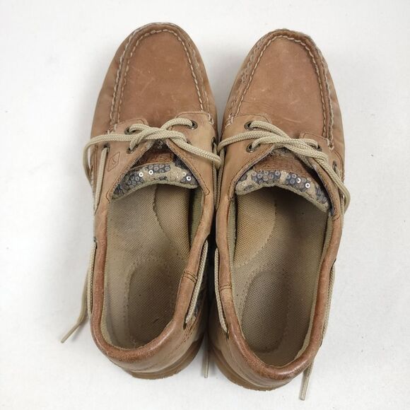 SPERRY TOP SIDER leather leopard Lenin sequin loafers shoes Size 7M - Picture 10 of 10